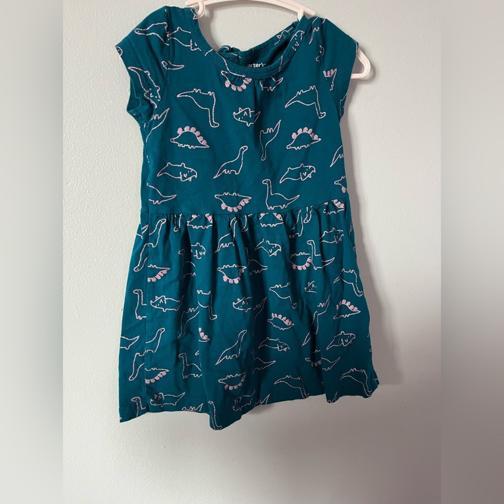 Teal Dinosaur Dress